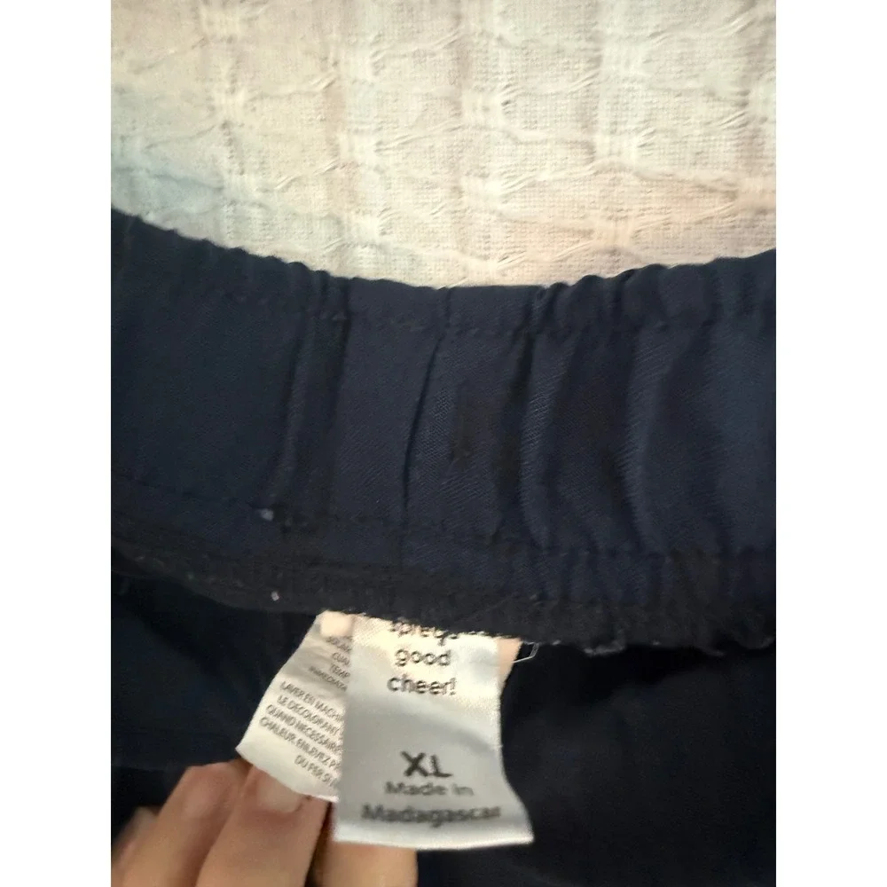 Wonder Wink Scrub Set Womens XL Navy Blue  V-Neck Cargo Pants